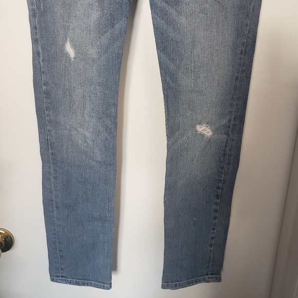 AEO Bayla Skinny 5/6 Short Light Destressed Jeans - Picture 4 of 7